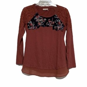 LOGO by Lori Goldstein Lavish Embellished Lace XXS